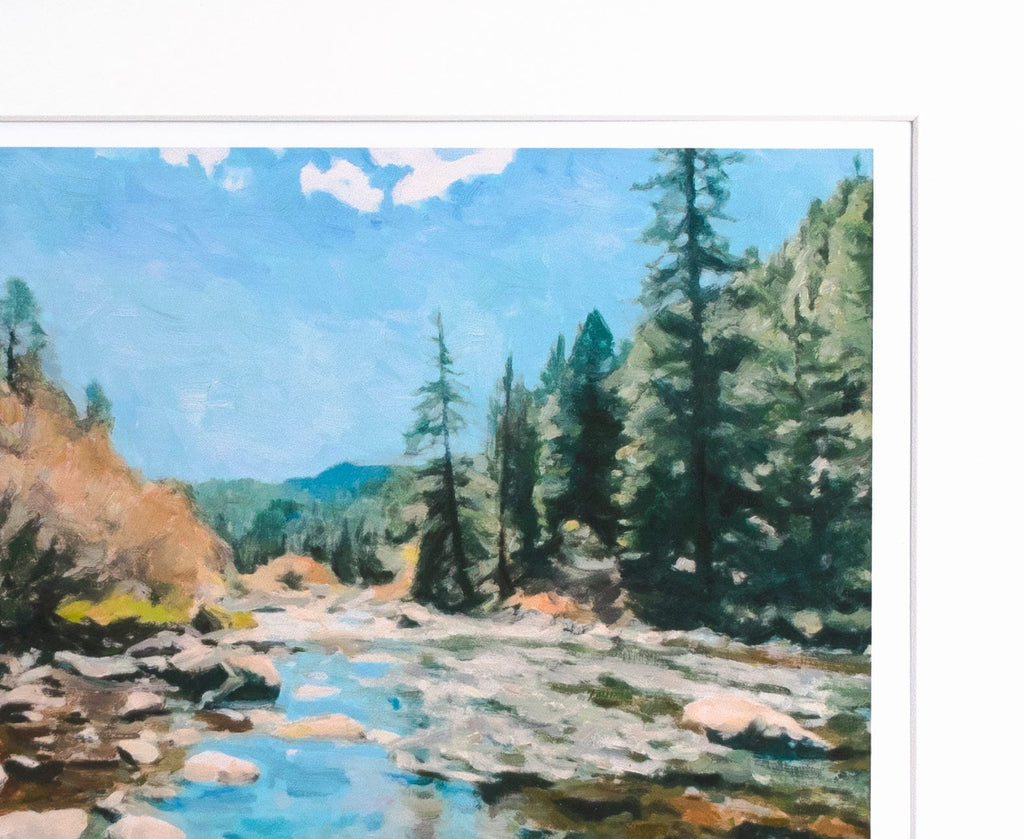 Eleven Mile Canyon Landscape Painting, Colorado Rocky Mountains, Archival Print on Paper
