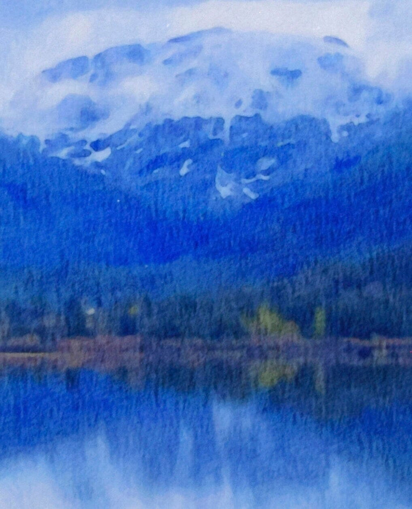 Mount Baldy Landscape Painting, Grand Lake Colorado, Archival Print on Paper
