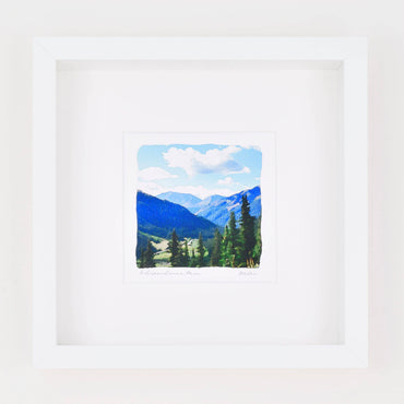 Independence Pass Watercolor Landscape Painting, Aspen Colorado, Archival  Print on Paper, 10x10 Square Wall Art