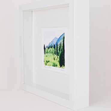Maroon Bells Watercolor Landscape Painting, Aspen Colorado, Archival  Framed Print on Paper, 10x10 Square Wall Art