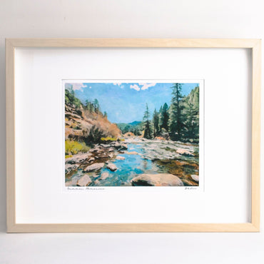 Eleven Mile Canyon Landscape Painting, Colorado Rocky Mountains, Archival  Print on Paper
