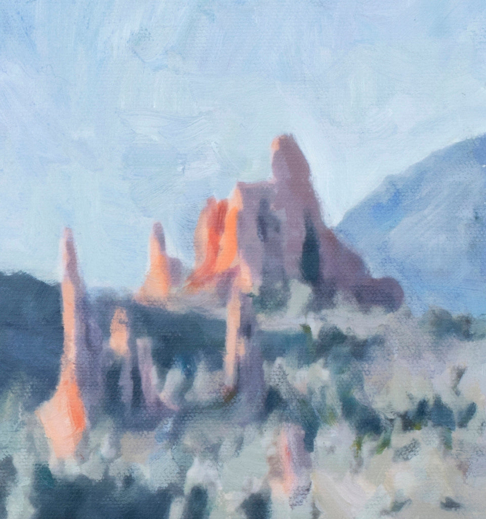 Garden of the Gods, Red Rocks Landscape Painting, Archival Print on Paper