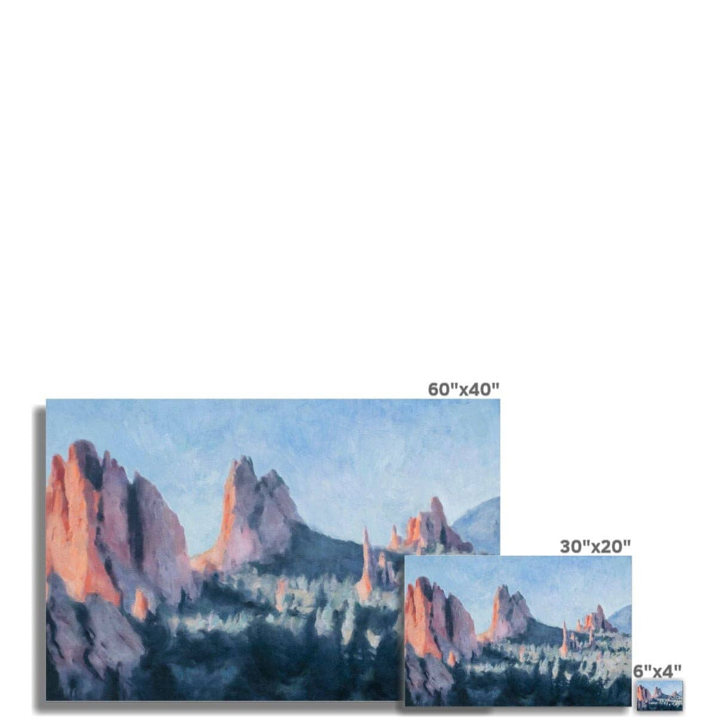 Garden of the Gods Oil Painting, Colorado Springs Art, Archival Print on Paper HORIZONTAL Wall Art